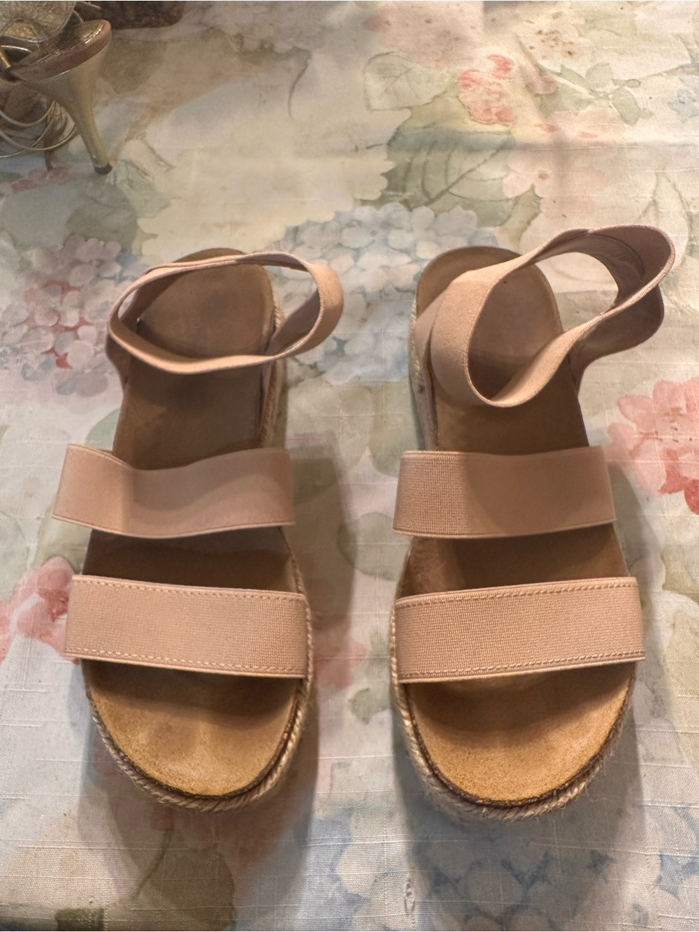 Steve Madden Blush Elastic-Strap Espadrille Sandals
